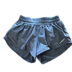 Lululemon Running Shorts Lined Size 2 Color Navy Zip Side Pocket